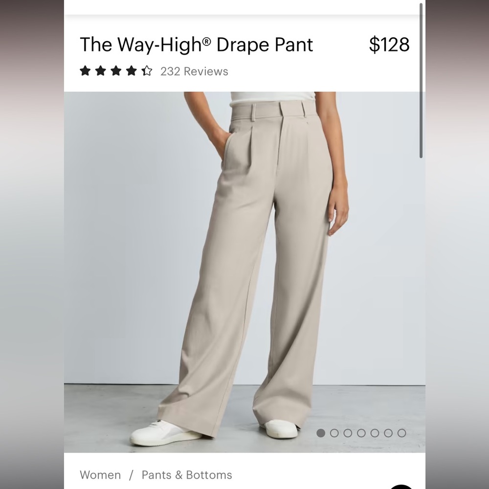 Everlane Way High Drape Pant in Sandstone